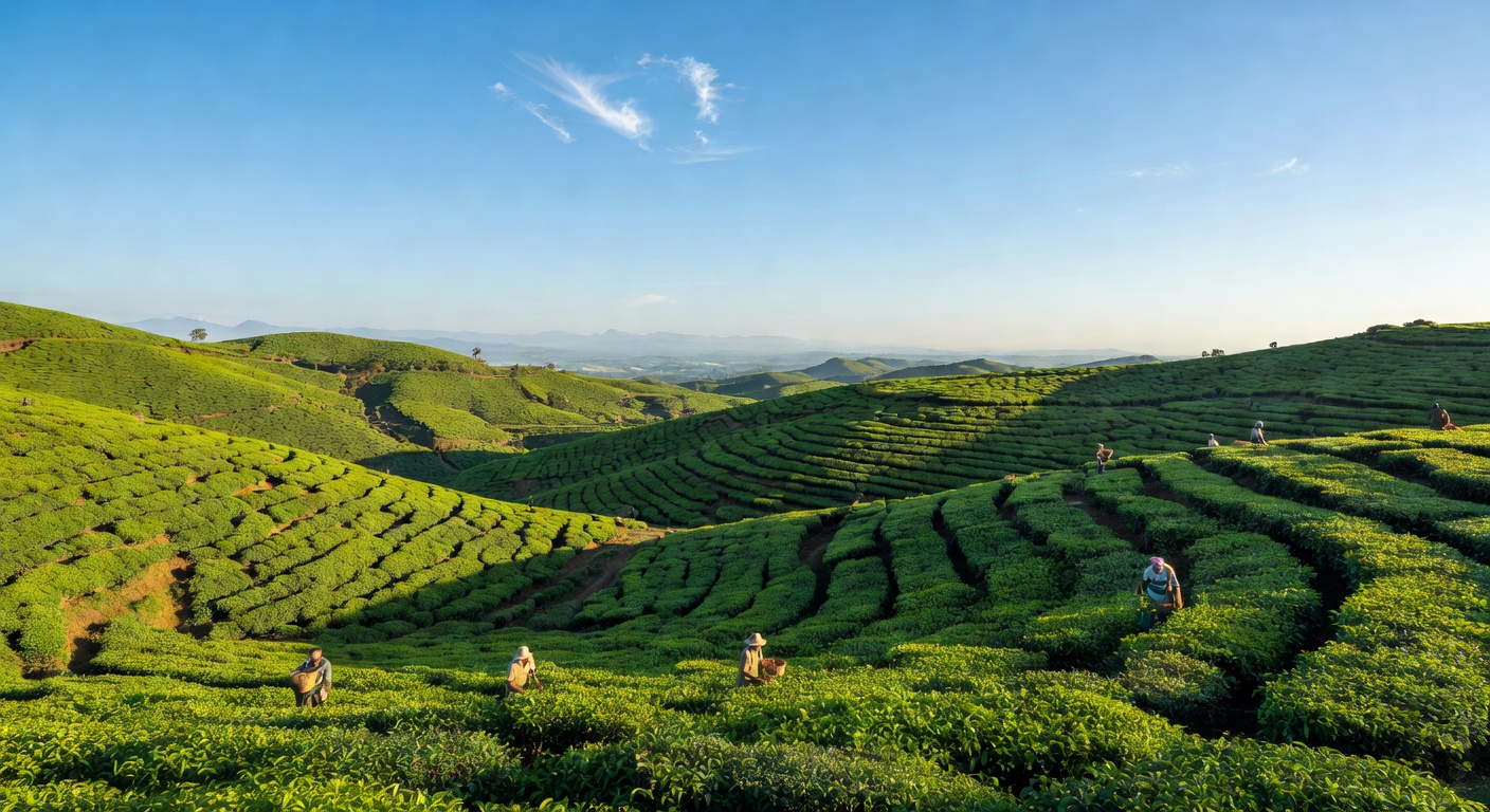 Tea Fields Birds